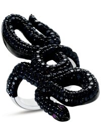 Eva LaRue Fine Jewelry, silver and gemstone abstract design ring