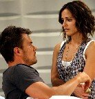 Josh Duhamel (Leo) and Rebecca Budig (Greenlee) of All My Children (c) ABC