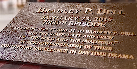 Bradley P. Bell Studio 31 commemoration plaque