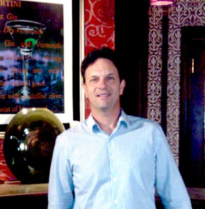 Dan Olexiewicz, Days of our Lives Production Designer on set at TBD Bar
