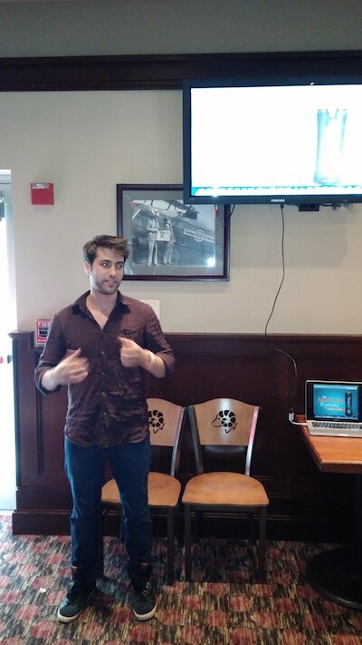 Freddie Smith (Sonny, Days of our Lives) gives a slide presentation on Nerium