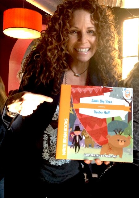 Days of our Lives' Meredith Scott Lynn with Little Big Bear, written by Days of our Lives' Deidre Hall (c)Soapdom/LMS