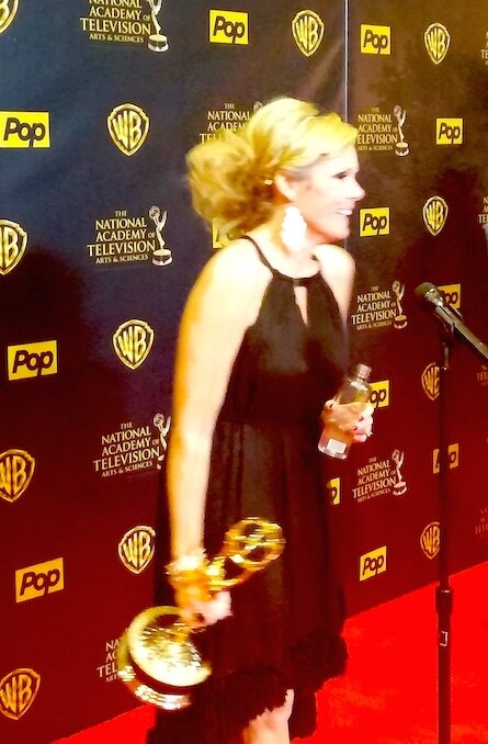 General Hospital's Maura West was overcome with emotion at her win. (c)Soapdom/MEW