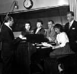 Ted Corday directing Guiding Light cast, circa 1952