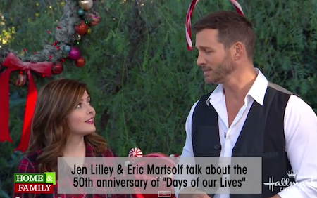 Jen Lilley and Eric Martsolf on today's Home & Family on Hallmark