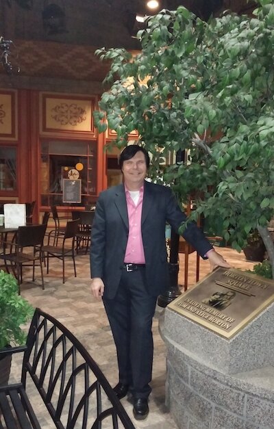 Soapdom's Mark Edward Wilows on set at Days of our Lives' Horton Town Square